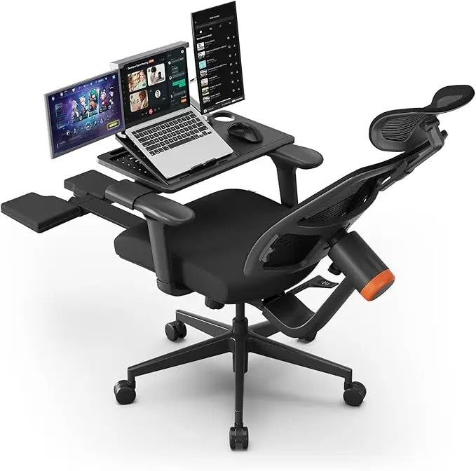 Ergonomic Mesh Office Chair – High-Back Task Chair with Adaptive Lumbar Support, 4D Armrests, Adjustable Headrest & Footrest